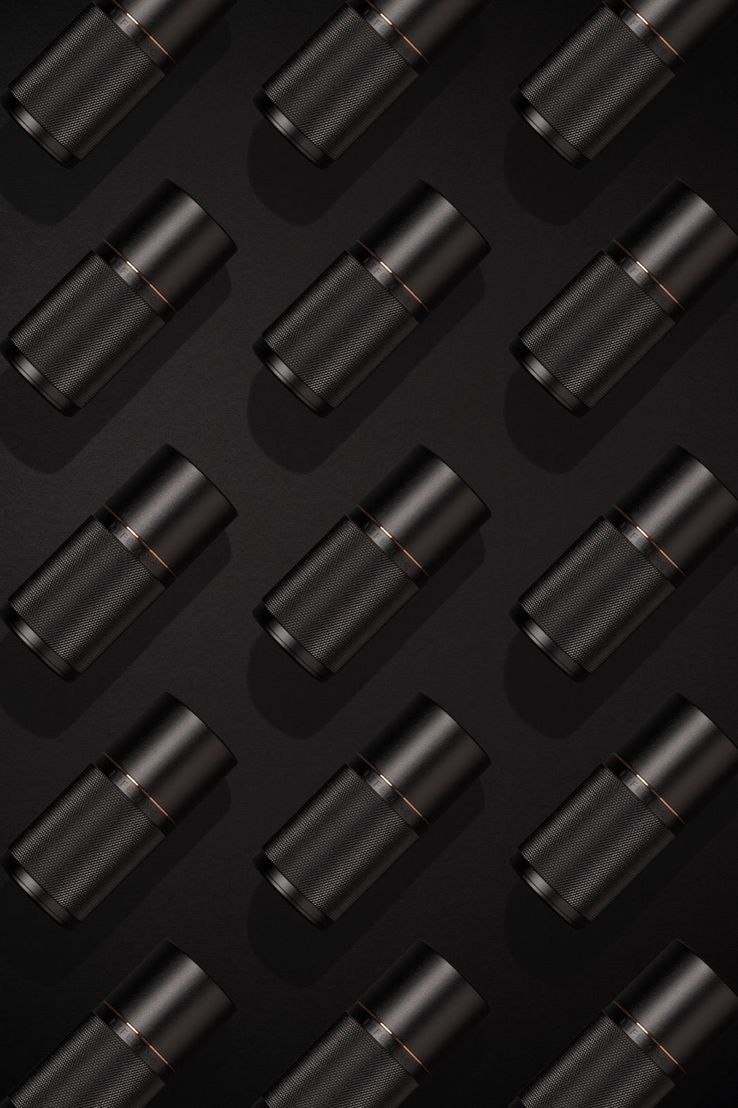 Lifelong Deodorant Stockholm Black refillable natural deodorant applicators in repeating pattern — plastic-free sustainable personal care