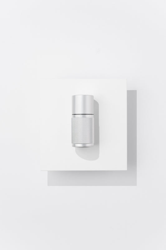 Lifelong Deodorant Copenhagen Silver refillable aluminium applicator on white minimal surface — aluminium-free natural deodorant UK