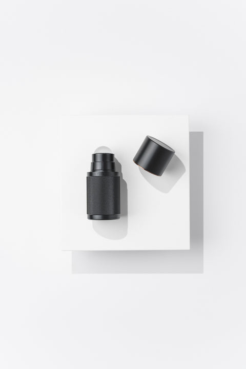 Lifelong Deodorant Stockholm Black refillable aluminium applicator with cap removed — eco-friendly aluminium-free deodorant
