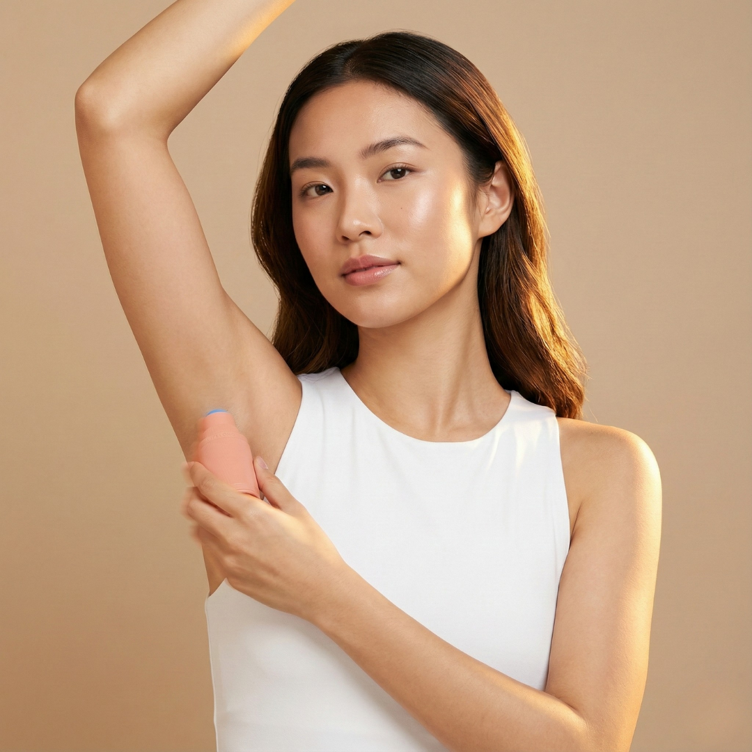 ★ Woman with Lifelong Vibes Peach refillable deodorant